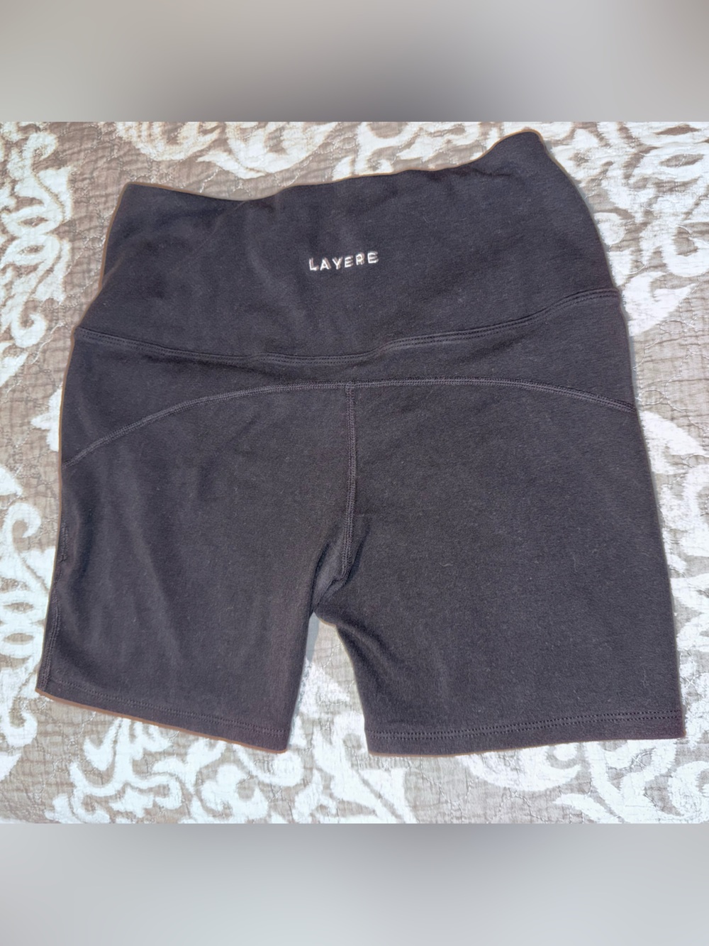 Organic Cotton High-Waist Black Women’s Bike Shorts